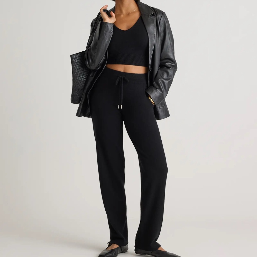 100% Cashmere Black Pants